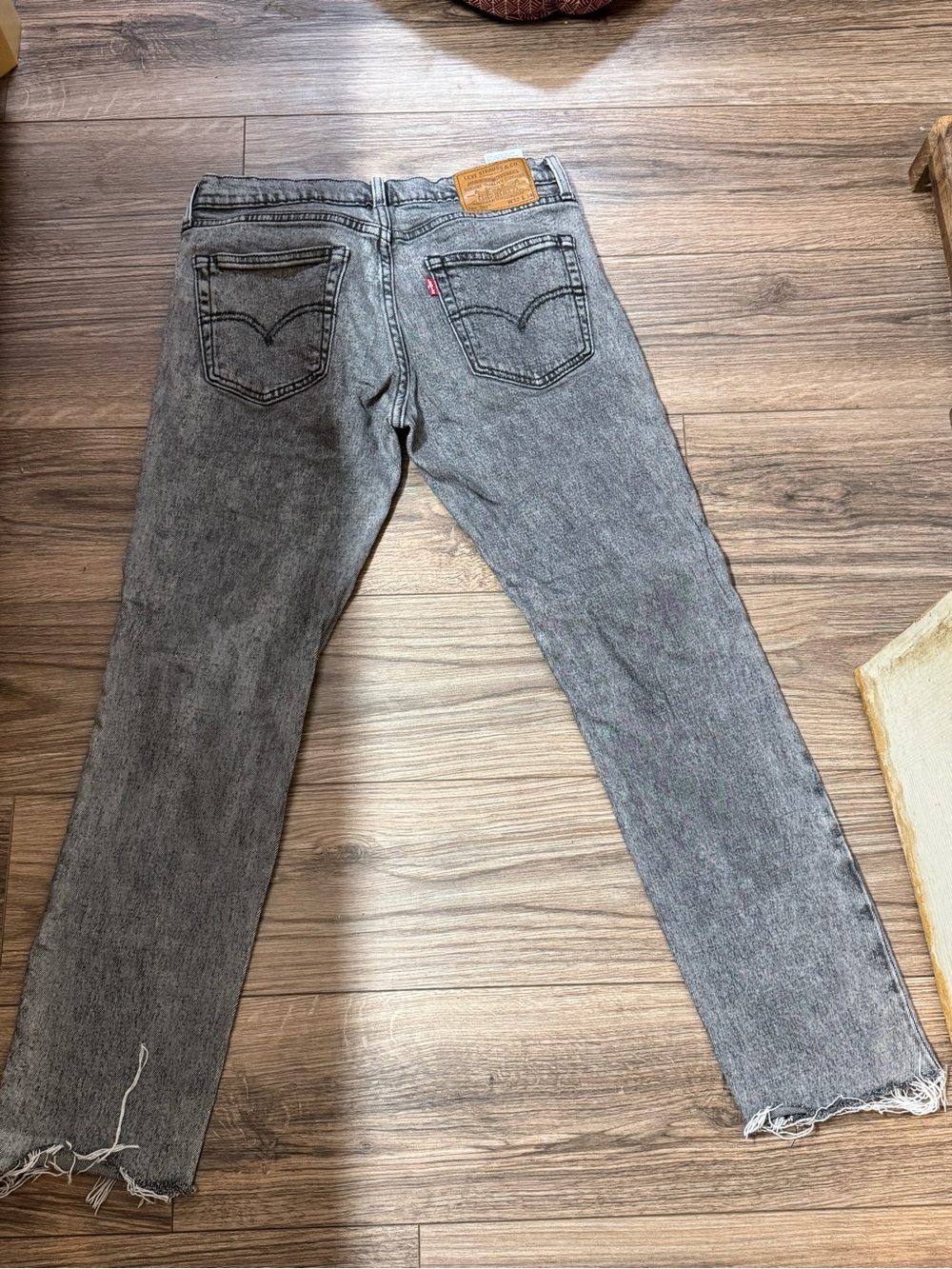 Levi's Men's Gray Acid-Wash Slim Straight Jeans 511